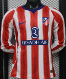 2026-27 Atletico Madrid home Player Version Long sleeve Soccer Jersey