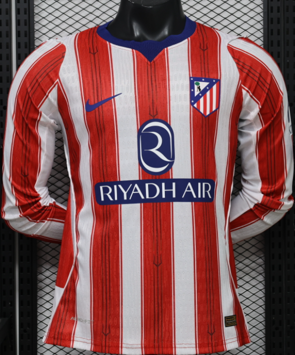 2026-27 Atletico Madrid home Player Version Long sleeve Soccer Jersey