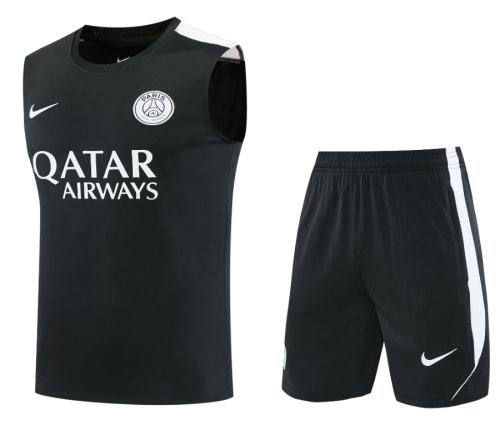 2026-27 PSG black  vest Training Short Suit