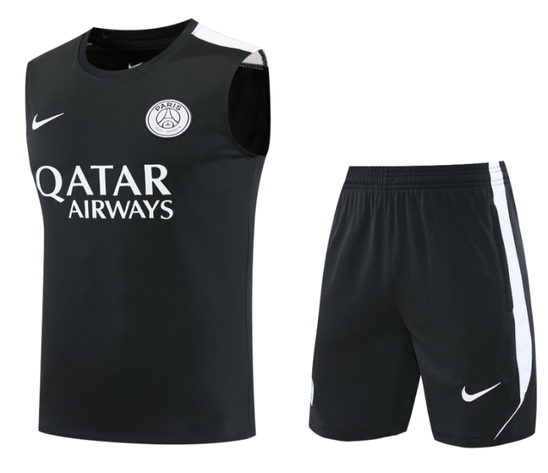 2026-27 PSG black  vest Training Short Suit