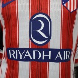 2026-27 Atletico Madrid home Player Version Long sleeve Soccer Jersey