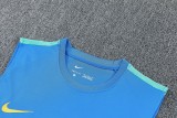 2026-27 Mens Brazil blue vest Short training suit