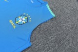 2026-27 Mens Brazil blue vest Short training suit