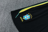 2026-27 Mens Brazil black vest Short training suit