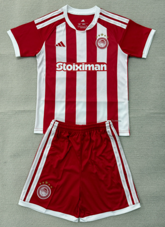 2026-27 Kids Olympiacos F.C  home red soccer jersey