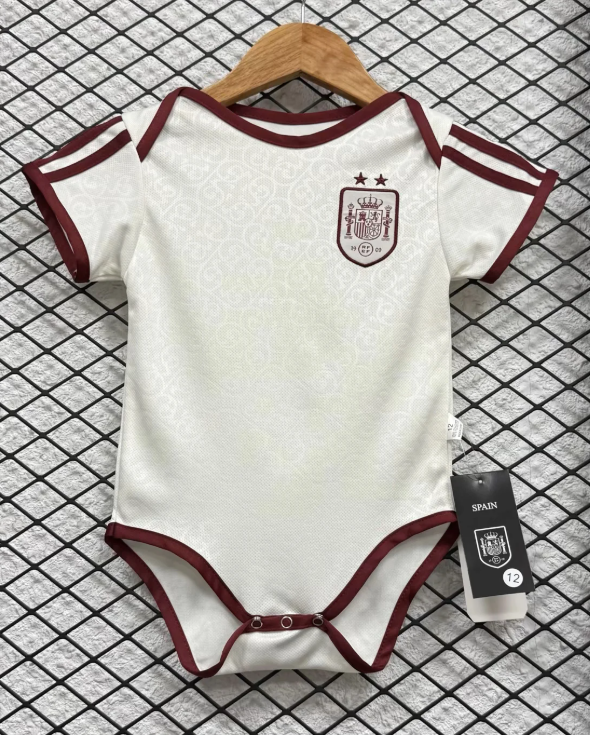 2026-27 Spain Away Baby Infant Crawl Suit (have two stars⭐⭐)