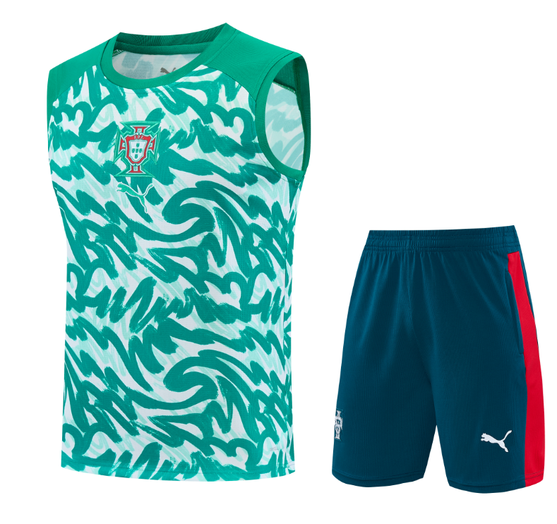 2026-27 Mens Portugal green short vest training Short suit