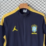 2026-27 Brazil Deep Blue Windbreaker suit
