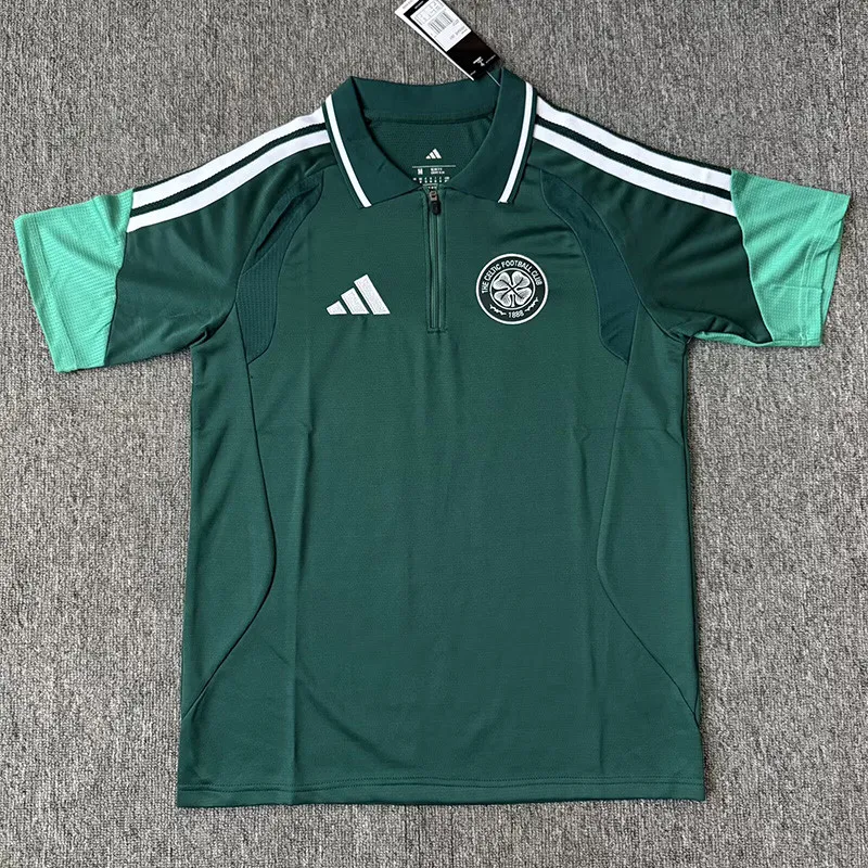 2026-27 Celtic Green Polo Short Sleeve (半拉链)
