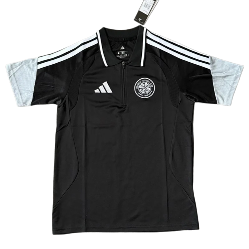 2026-27 Celtic black Polo Short Sleeve (半拉链)