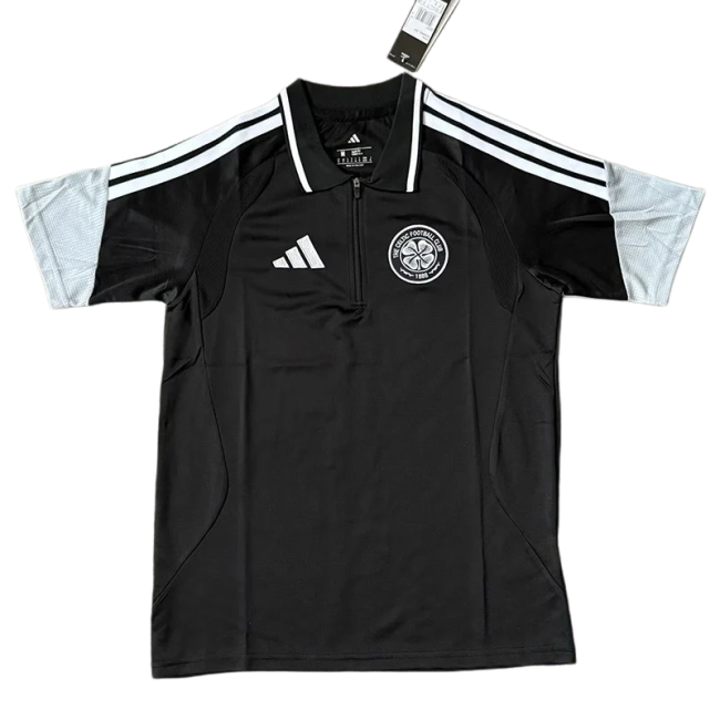 2026-27 Celtic black Polo Short Sleeve (半拉链)