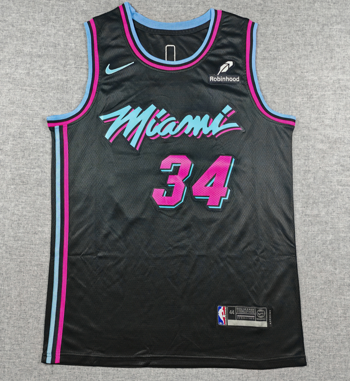 2026-27 HEAT  #34 black Top Quality Hot Pressing NBA Jersey (V领）