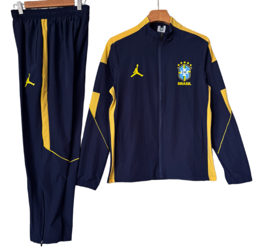 2026-27 Brazil Deep Blue Windbreaker suit