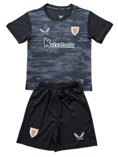 2026-27 Kids  Athletic Bilbao goalkeeper black Soccer Jersey