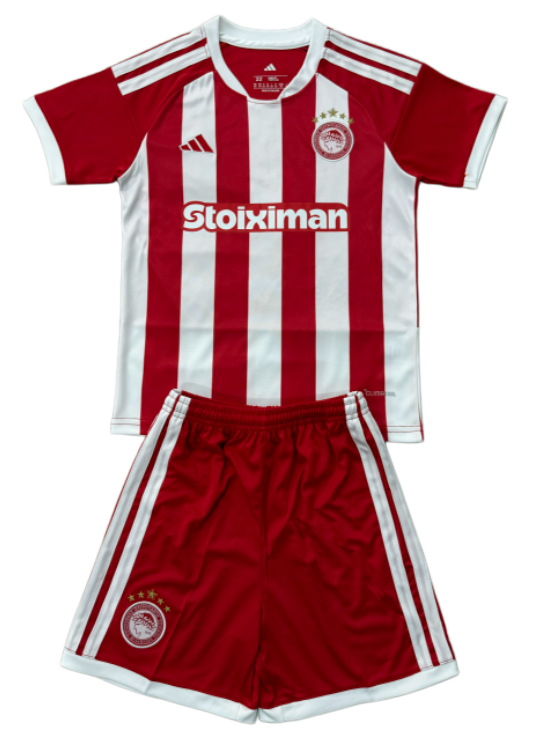 2026-27 Kids Olympiacos F.C  home red soccer jersey