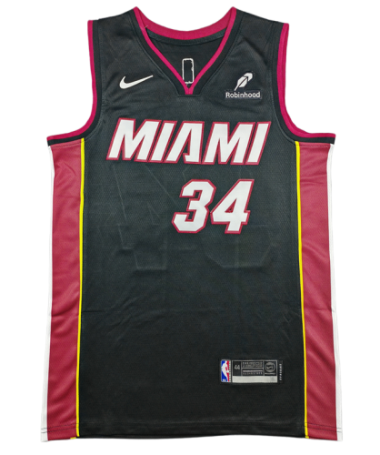 2026-27 HEAT  #34 black Top Quality Hot Pressing NBA Jersey (V领）