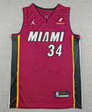 2026-27 HEAT  #34 red Top Quality Hot Pressing NBA Jersey (V领）