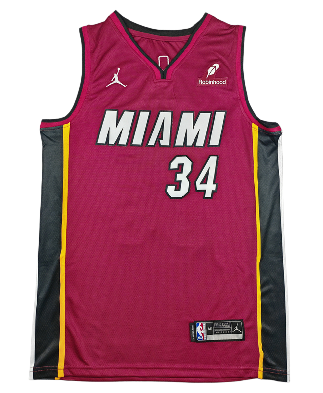 2026-27 HEAT  #34 red Top Quality Hot Pressing NBA Jersey (V领）
