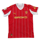 2025-26 Mens Sporting Gijon home red soccer  Jersey