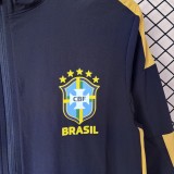 2026-27 Brazil Deep Blue Windbreaker suit