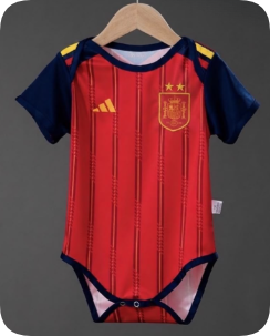 2026-27 Spain home Baby Infant Crawl Suit (have two stars⭐⭐)