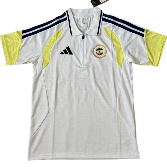 2026-27 Fenerbahce White Polo Short Sleeve (半拉链)