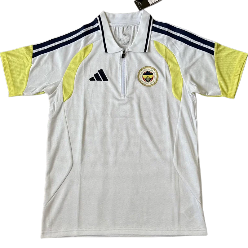 2026-27 Fenerbahce White Polo Short Sleeve (半拉链)