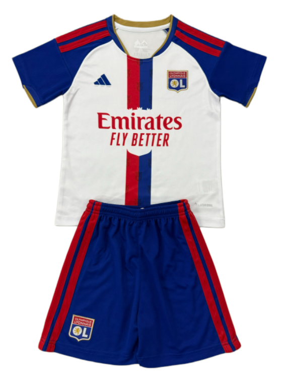 2026-27 KIDS Lyon home Soccer Jersey