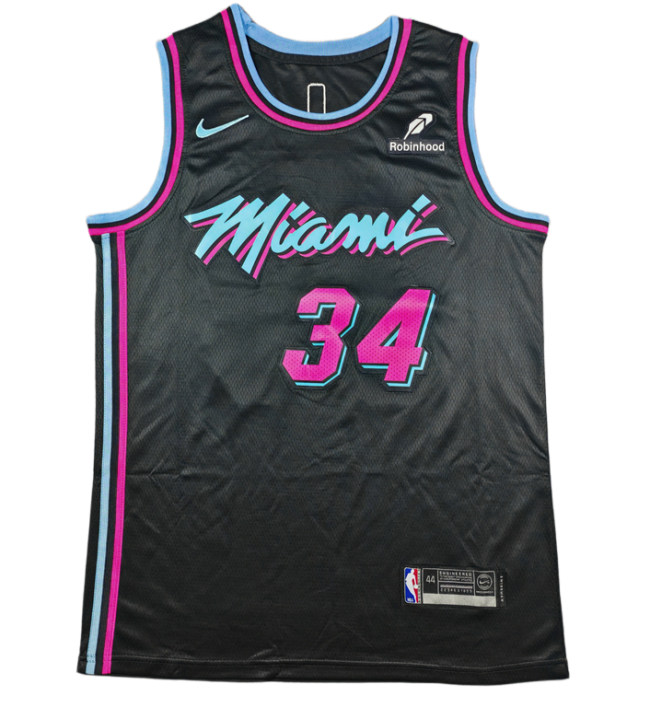 2026-27 HEAT  #34 black Top Quality Hot Pressing NBA Jersey (V领）