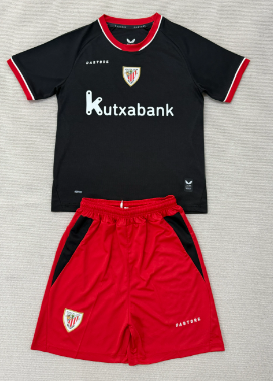 2026-27 Kids  Athletic Bilbao away black Soccer Jersey