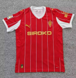 2025-26 Mens Sporting Gijon home red soccer  Jersey