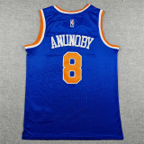 2026 KNICKS #8 Blue Top Quality Hot Pressing NBA Jersey