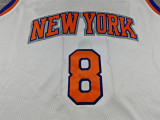 2026 KNICKS #8 white Top Quality Hot Pressing NBA Jersey