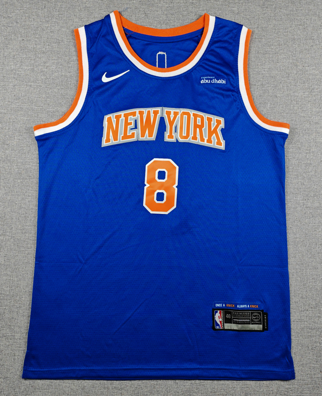 2026 KNICKS #8 Blue Top Quality Hot Pressing NBA Jersey