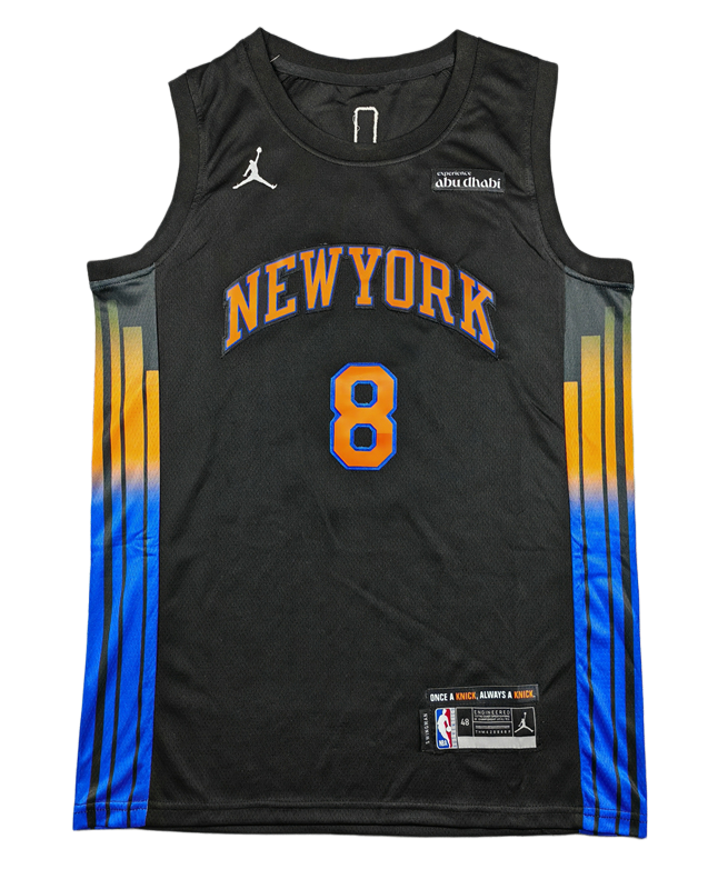 2026 KNICKS #8 black Statement Edition Top Quality Hot Pressing NBA Jersey