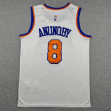 2026 KNICKS #8 white Top Quality Hot Pressing NBA Jersey