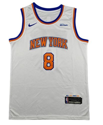 2026 KNICKS #8 white Top Quality Hot Pressing NBA Jersey
