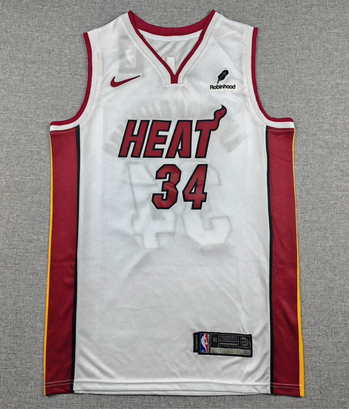 2026-27 HEAT  #34 white Top Quality Hot Pressing NBA Jersey (V领）