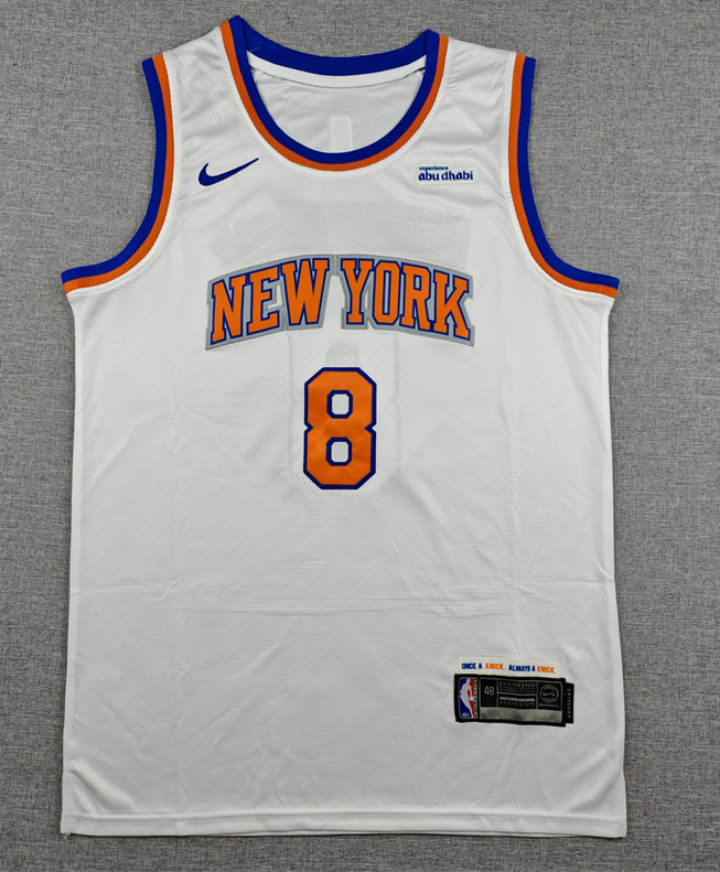 2026 KNICKS #8 white Top Quality Hot Pressing NBA Jersey