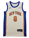 2026 KNICKS #8 off-white City Edition Top Quality Hot Pressing NBA Jersey