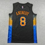 2026 KNICKS #8 black Statement Edition Top Quality Hot Pressing NBA Jersey