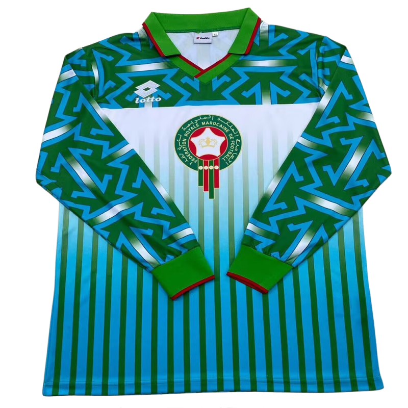 1994-95 Morocco Away Long Sleeve Retro Soccer Jersey
