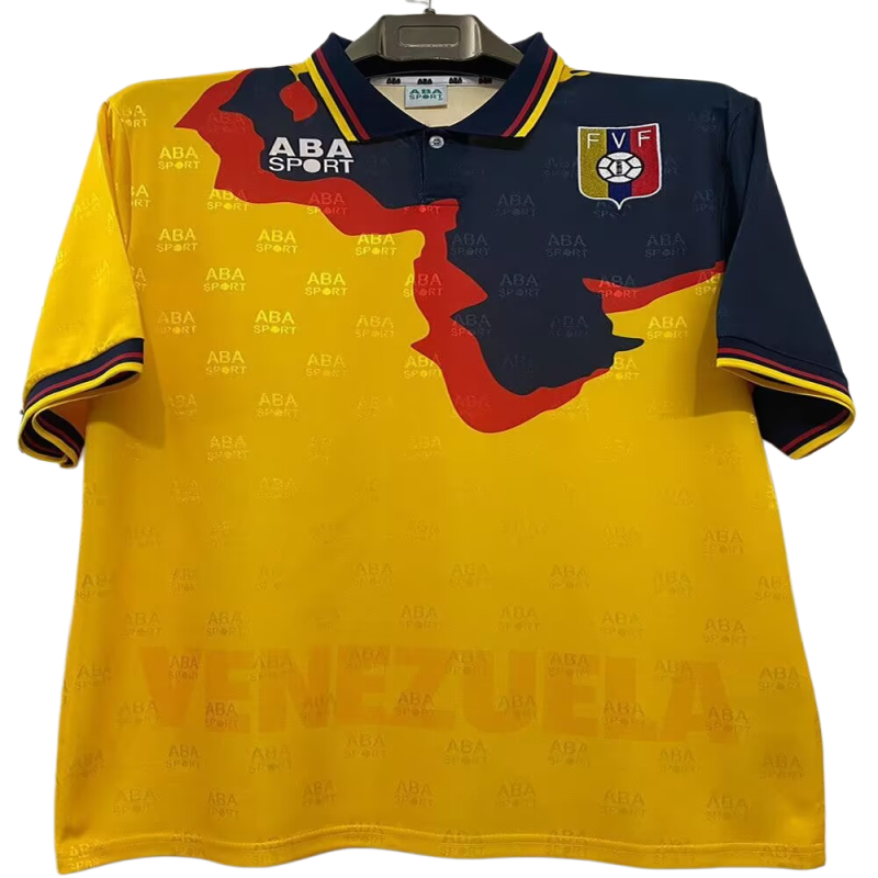 1998 Mens Venezuela away yellow Retro Soccer Jersey