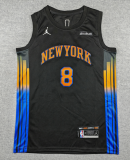 2026 KNICKS #8 black Statement Edition Top Quality Hot Pressing NBA Jersey