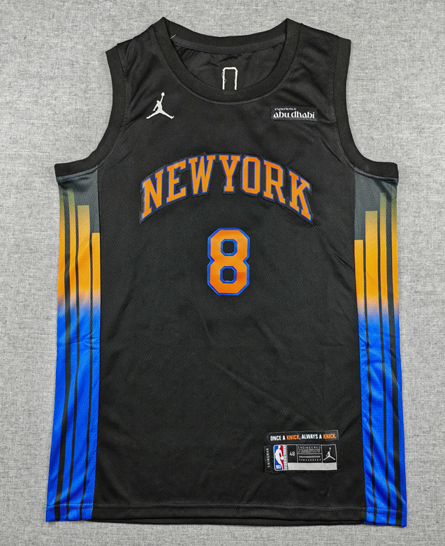2026 KNICKS #8 black Statement Edition Top Quality Hot Pressing NBA Jersey