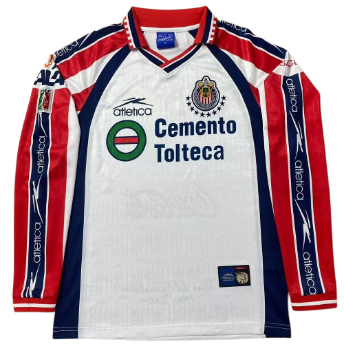 1999-2000 Mens Chivas Away Retro long sleeve soccer jersey