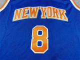 2026 KNICKS #8 Blue Top Quality Hot Pressing NBA Jersey
