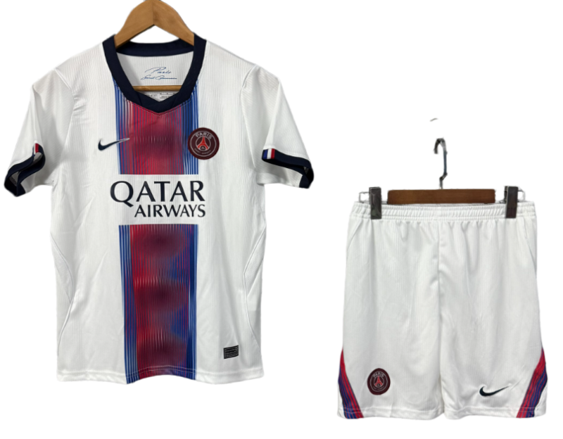 2026-27 Kids PSG away white soccer jersey