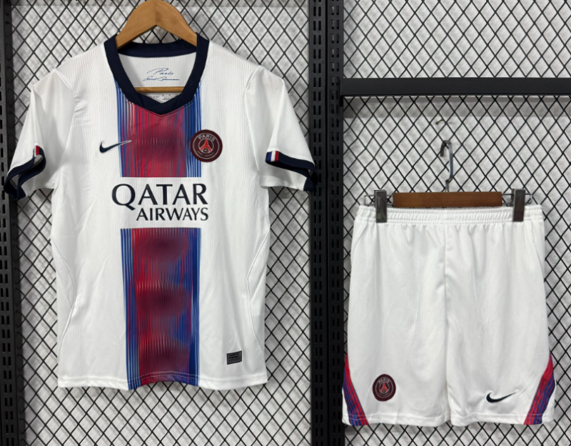 2026-27 Kids PSG away white soccer jersey