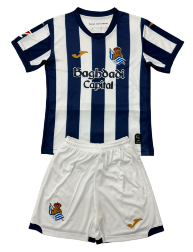 2026-27 Kids Real Sociedad home soccer jersey
